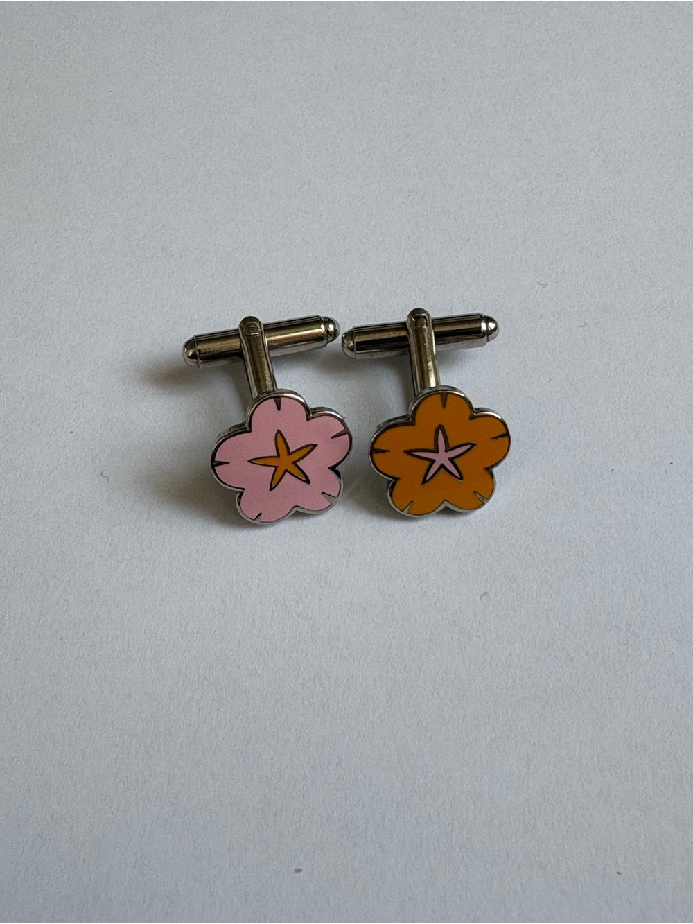 Veuve Clicquot x Karim Rashid Spring Edition Enamel Cufflinks - Rare
